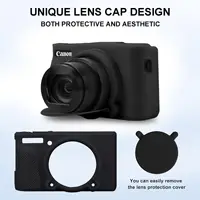 Camera Case for Canon PowerShot SX740 / SX730 Digital Camera, Soft Silicone Protective Bag Removable Lens Cover Accessories 3
