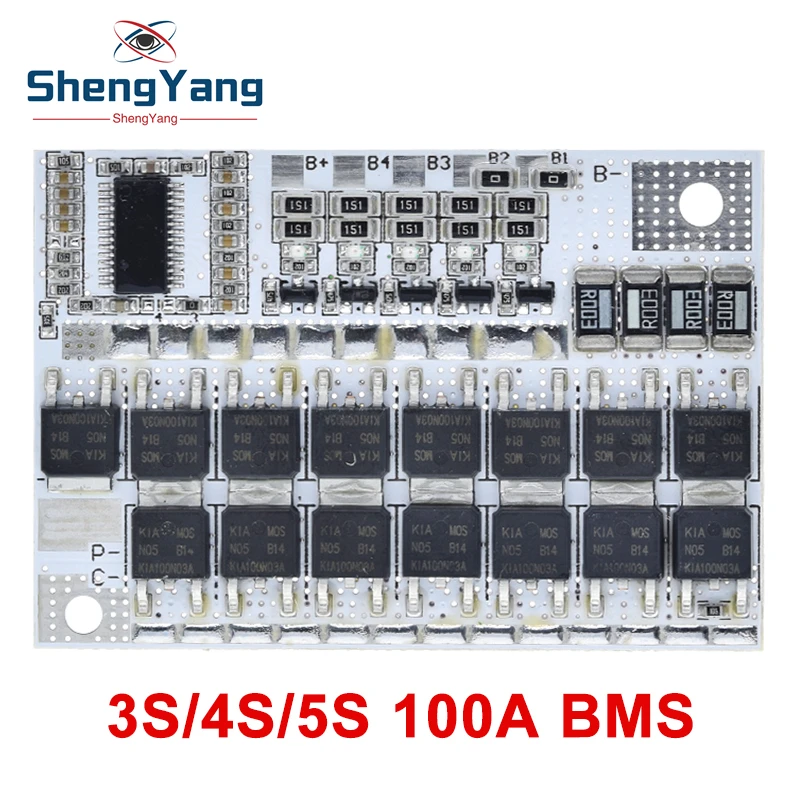 Enhanced Lithium Battery Protection and Balance Charging Module - 100A Capacity