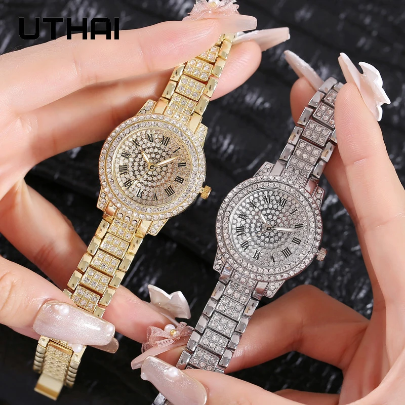 Women's Watch Vintage Diamond Ribbon Watches Gold Bracelet Accessories Woman's Fashion Quartz Wristwatch Clock_voghion.com