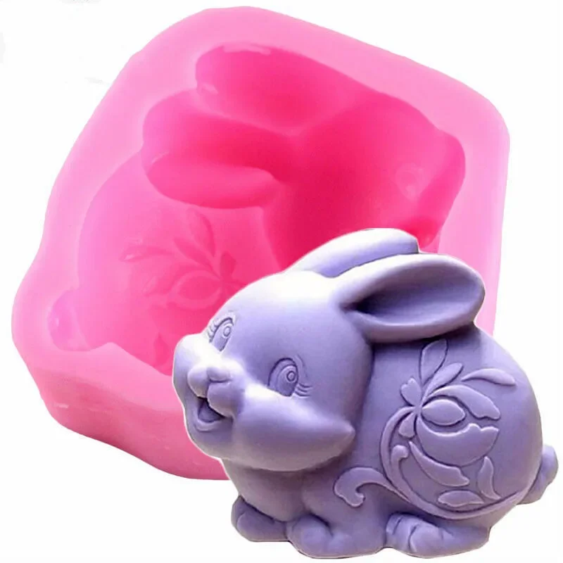 

Easter Rabbit Silicone Mould Resin Clay Soap Mold Candle Bunny Mold Fondant Cake Decor