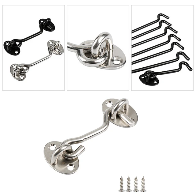 Stainless Steel Cabin Hook Eye Shed Gate Door Latch Silent Holder Window  Cabin Hook Lock And Eye Latch Lock Shed Gate - AliExpress