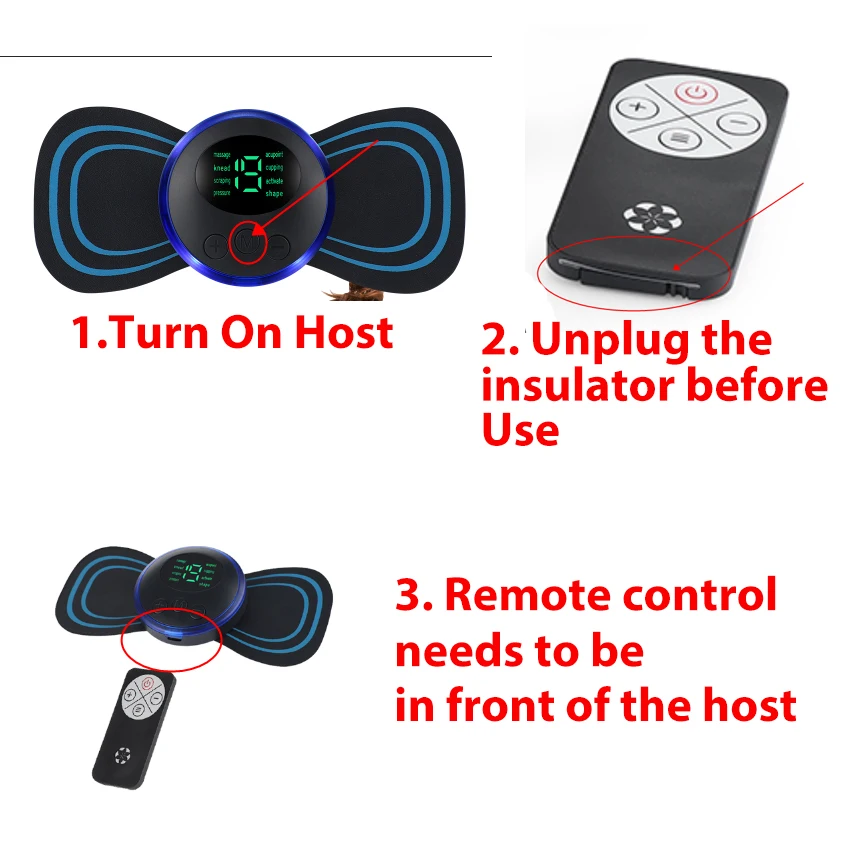 Mini Electric Neck Massager Portable Rechargeable Cervical Vertebra Massage Patc