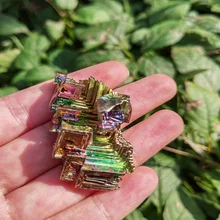 

10g Natural Bismuth Crystal Quartz Bismuth Bi Metal Crystal Reiki Healing Rock Mineral Specimen Home Decoration Gifts Ornament