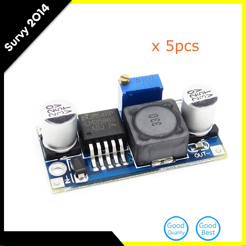 5 Pz 1.23V-30V Dc-Dc Convertitore Buck Step Down Modulo Lm2596 Uscita Alimentazione Dc-Dc Modulo Buck Regolabile