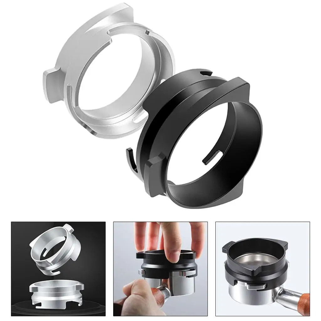 브루 보울 커피 파우더 에스프레소 바리스타 도구 커피 탬퍼용 알루미늄 지능형 도징 링, 54mm