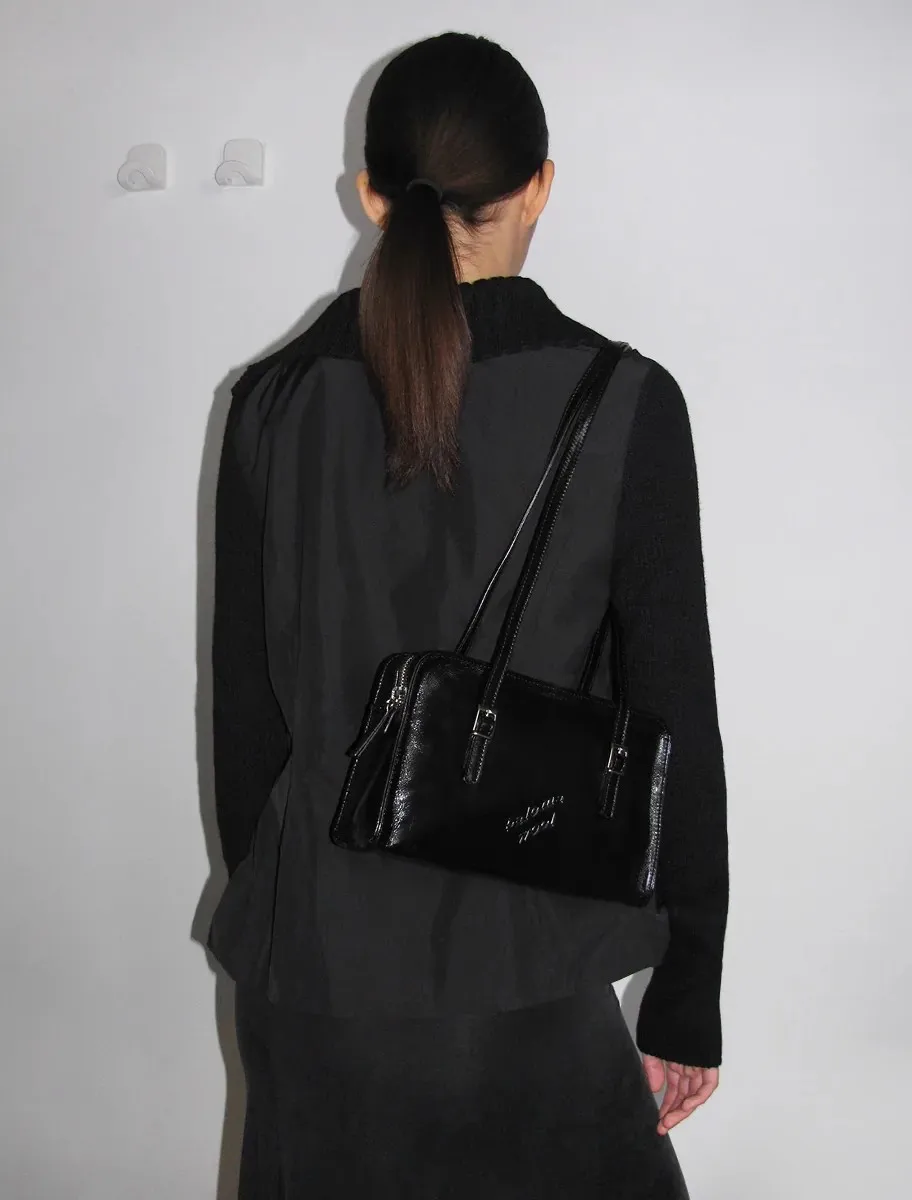 Paloma wool Women's Luxury Brand Oil Wax Cowhide Single Shoulder Crossbody Letter Bag Underarm Bag