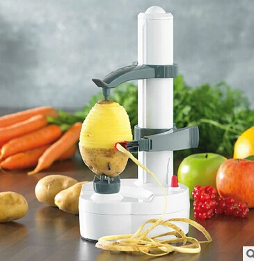 1PC New Electric Spiral Apple Peeler Cutter Slicer Fruit Potato Peeling Automatic Battery Operated Machine with Charger Eu Plug 8