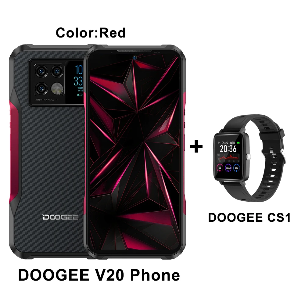 8gb ram ddr4 DOOGEE V20 5G Mobile phone 6000mAh Android 11.0 Rear Display 33W Fast Charging  8GB RAM+256GB ROM IP68/IP69K Call phone ram computer 8GB RAM