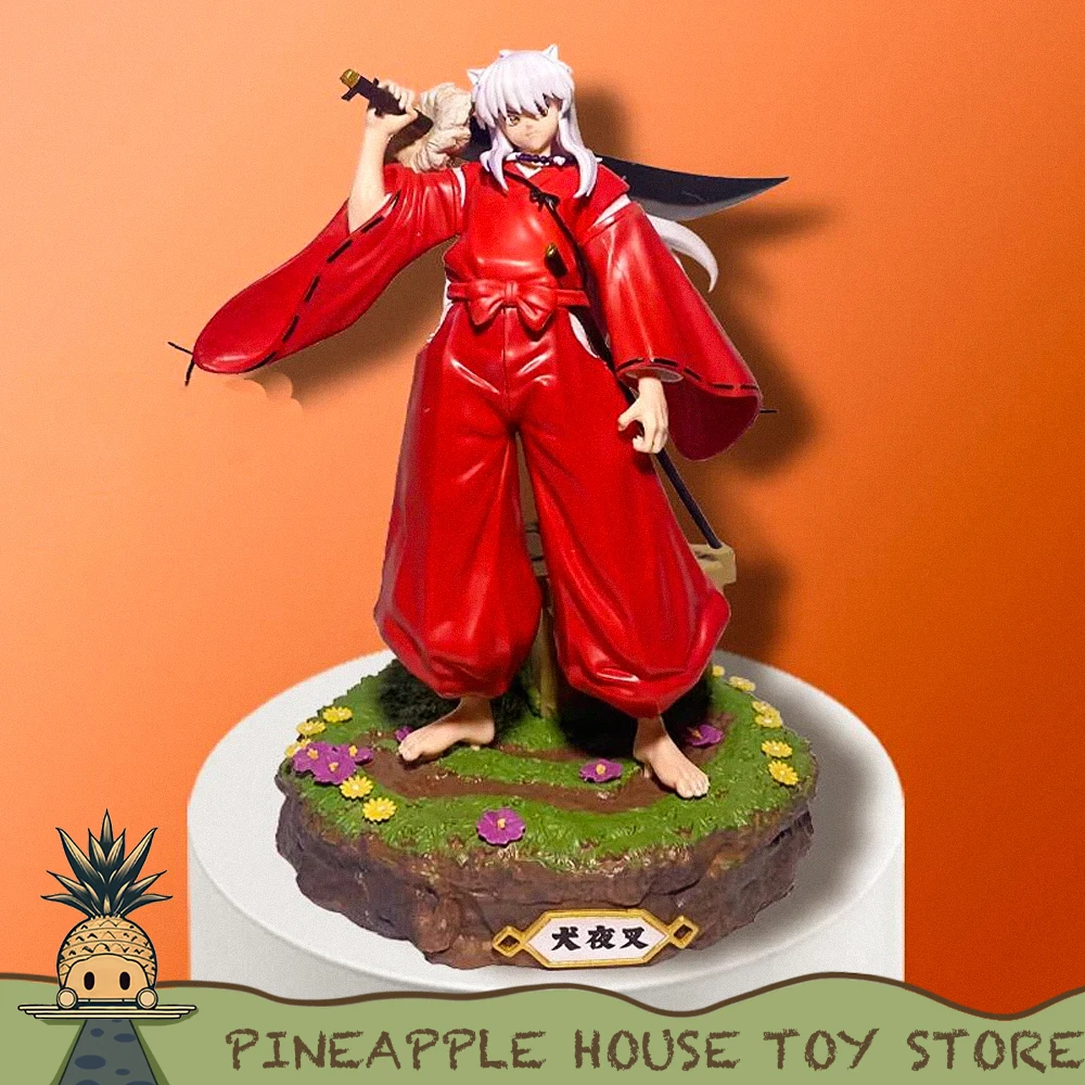 

26cm Inuyasha Figure Shoudao Red Clothes Inuyasha GK Anime Figurine PVC Statue Doll Model Collection Desk Decora Kids Gifts Toys