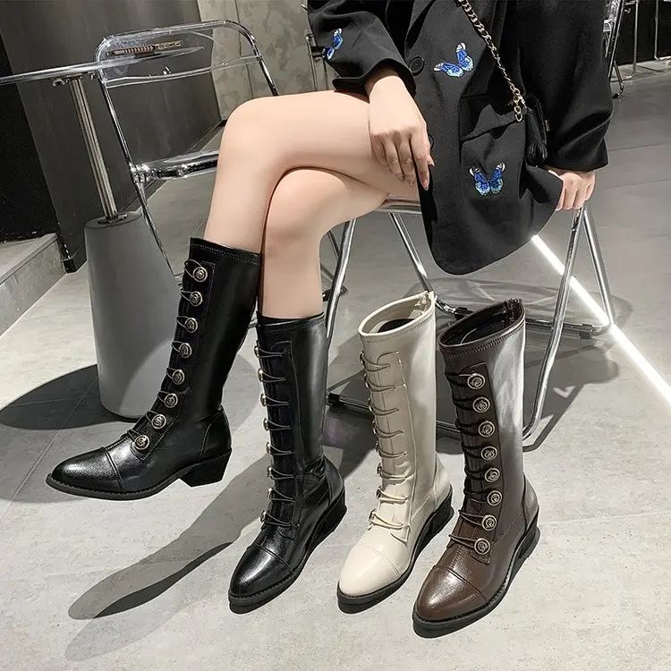 Platform Shoes Thigh High Boots Designer Brand Luxury Women's Shoes 2020 Women's Shoes Plus Size 42 Women Boots