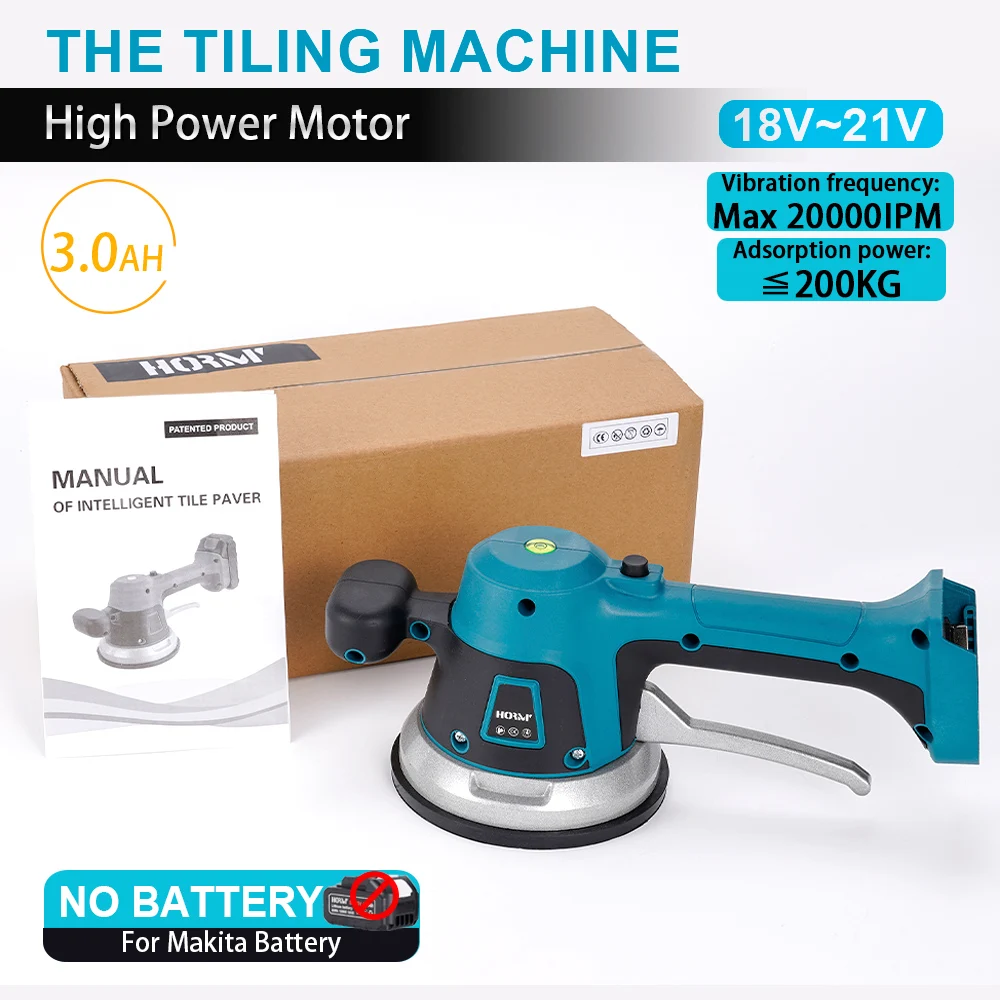 Cordless Tiler Vibratore Ventosa Piastrellatrice Automatica Pavimento Vibratore Livellamento Piastrelle A Parete Utensile Elettrico Per Batteria Makit