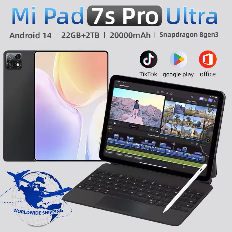 LatestGlobalFirstTabletmiPadAndroid14Snapdragon8Gen311inchSoftLightScreenPad7ProUltraWiFiGPSWPS5GPC-AliExpress7