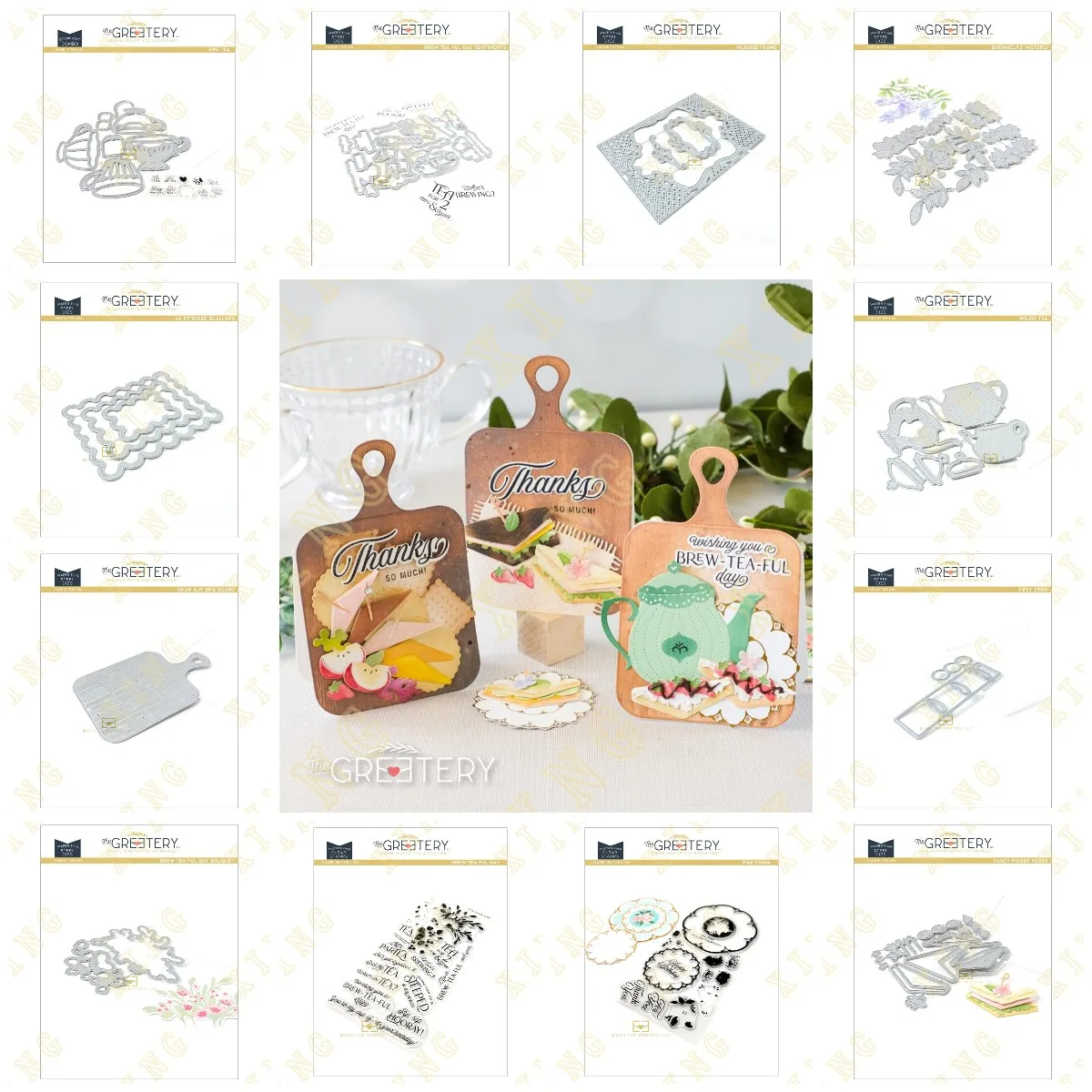 

New Sips Tea Filigree Frame Metal Cutting Dies Stamps Stencil Hot Foil Scrapbook Diary Decoration Stencil Embossing Template