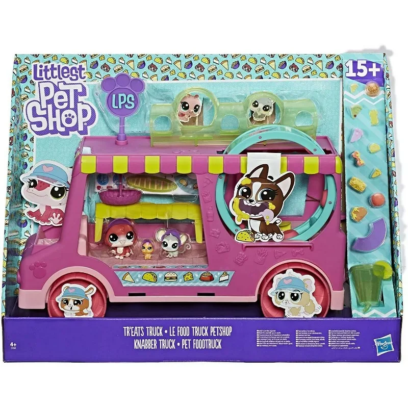 

Hasbro Little Pet Shop Figure Cat Gog Model Knabber Truck Foodtruck Brody Ginny Junebug Elvy Wheated Upesi Duma Collection Toy