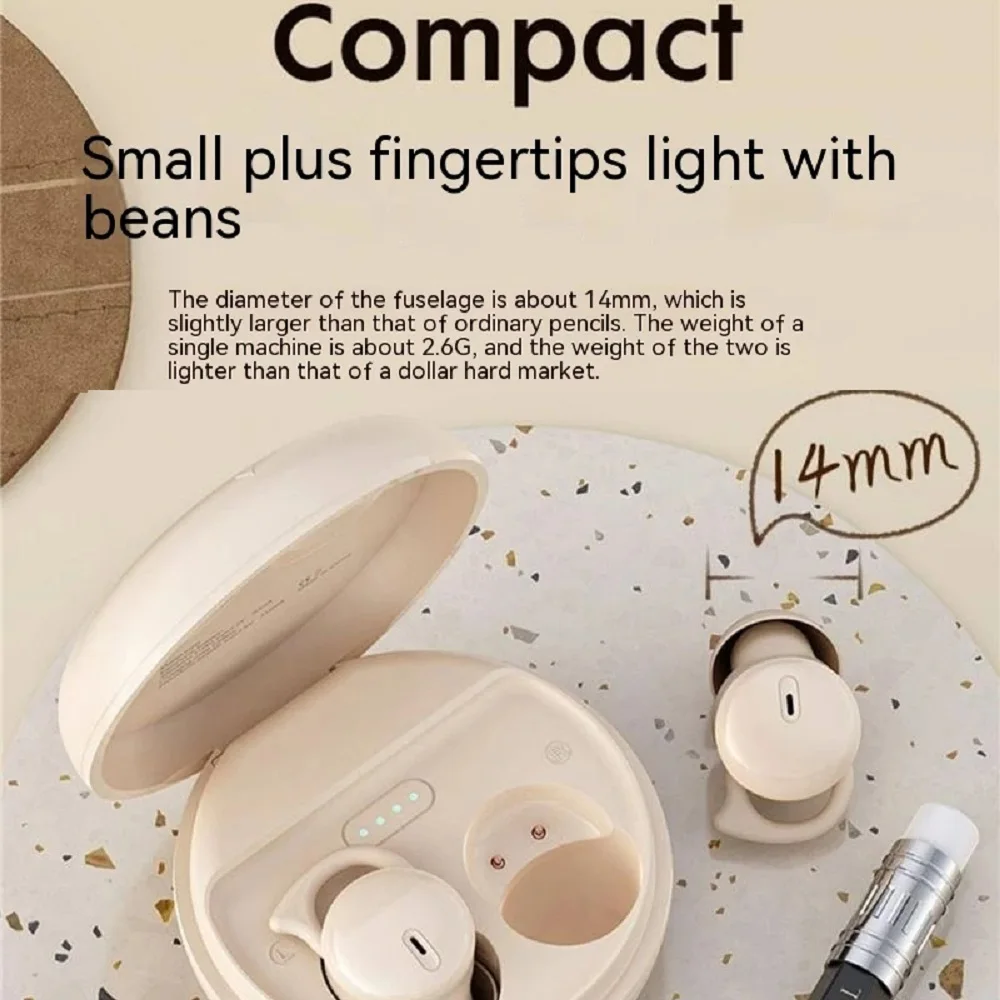 Waterproof New Sleep Wireless Earbuds Bluetooth In Ear Headphones TWS Mini Invisible Earphones HIFI Stereo Sports Headset Game 4