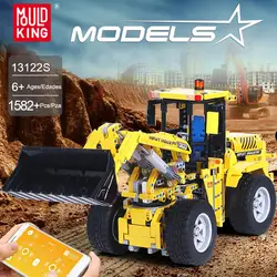 Mould King – blocs de construction pour camion, 1582 pièces, télécommandé, pelleteuse Rc high tech, bricolage de voiture, jouets pour garçons 