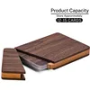 Wooden Business Card Holder Portable Magnetic Closure Business Card Case Walnut Wood ID Name Card Sleeve for Men Women Office 4
