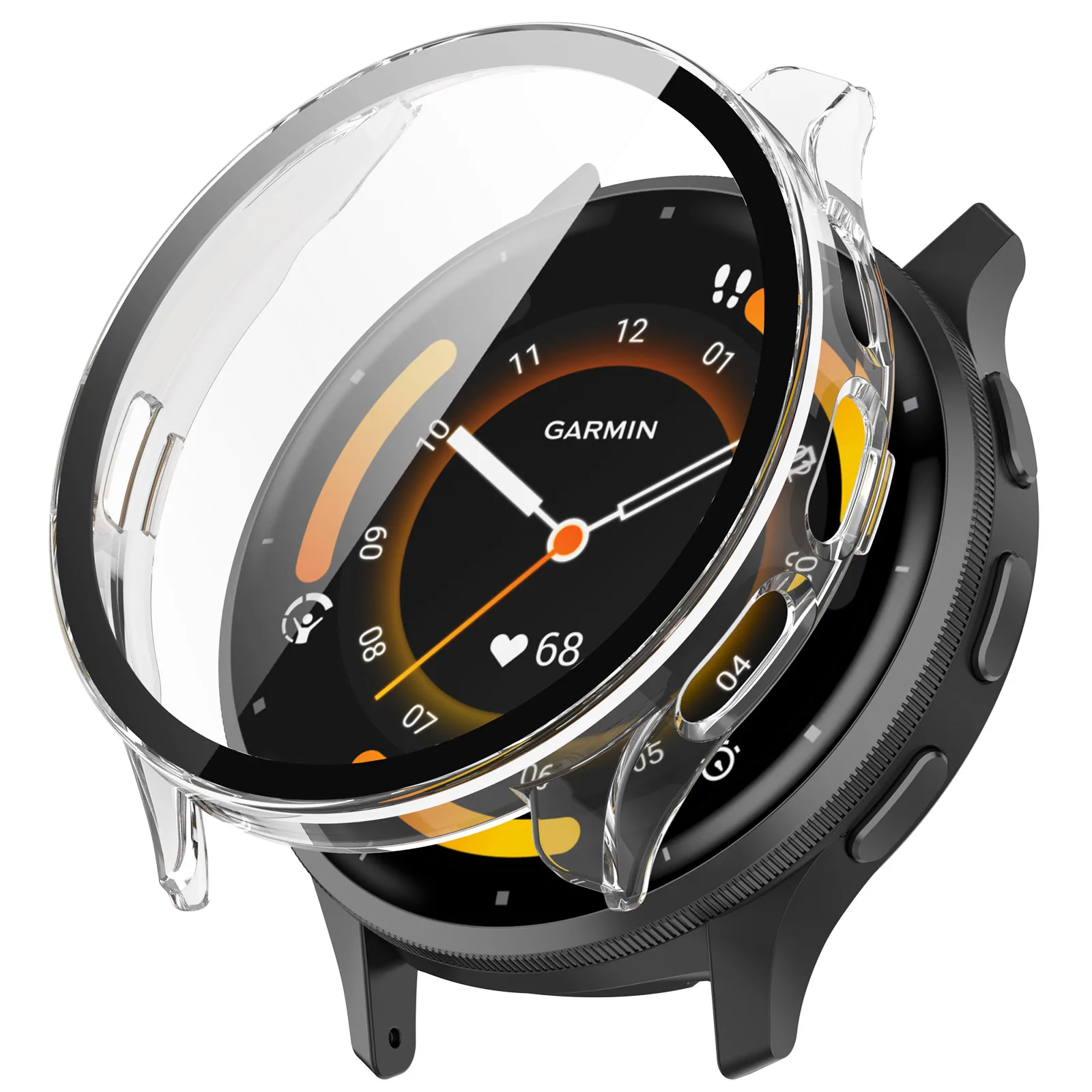 INF Beschermhoes Compatibel Met Garmin Venu 4  41mm Pc Geharde Film Gentegreerde Shell Zwart 7314281260392