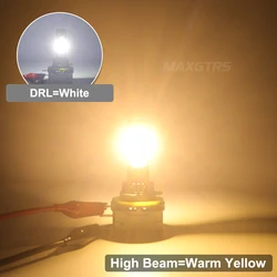 Premium LED Headlight Bulbs - High Low Beam & Daytime Running Lights (DRL) (White With Warm YW)