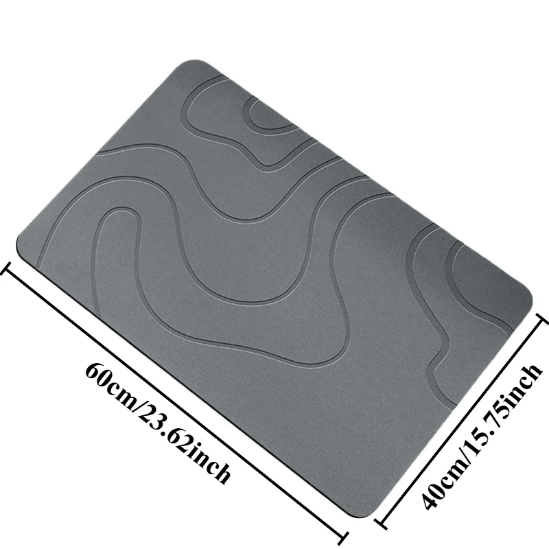 Indoor Diatomite Stone Bath Mat Diatom Mud Soft Mat Water Absorption Quick Drying Diatomite Stone Shower Mat Entryway Rugs 2