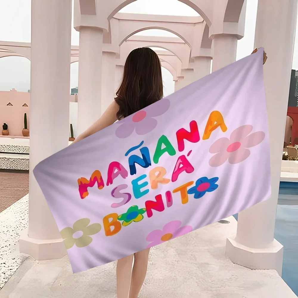 Karol G Female Singer Bath Towel Microfiber Soft Water Absorbing Breathable For Girl Kids Decorative Cartoon Beach Towel 6