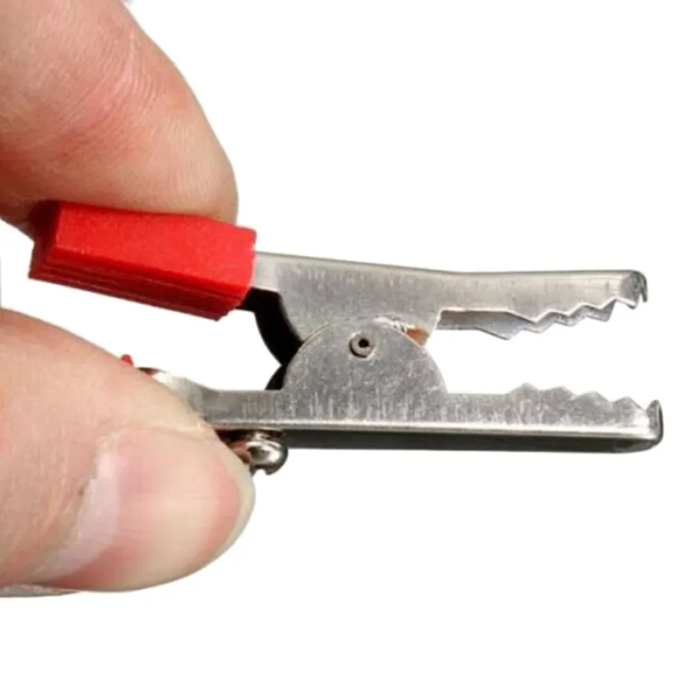 Insulated Crocodile clip 1/2/5pcs Plastic Handle Cable Lead Test Charging Clamp Metal Crocodile Clamp Length 52mm, alligator clips,electric test clamp,test clip,test leads,electrical clamp