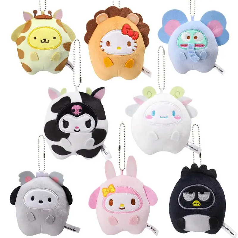 

Sanrio Cos Animal Plush Toy 2023 New Kawaii Kuromi Cinnamoroll Hangyodon My Melody Purin Xo Pochacco Plush Doll Bag Pendant Gift