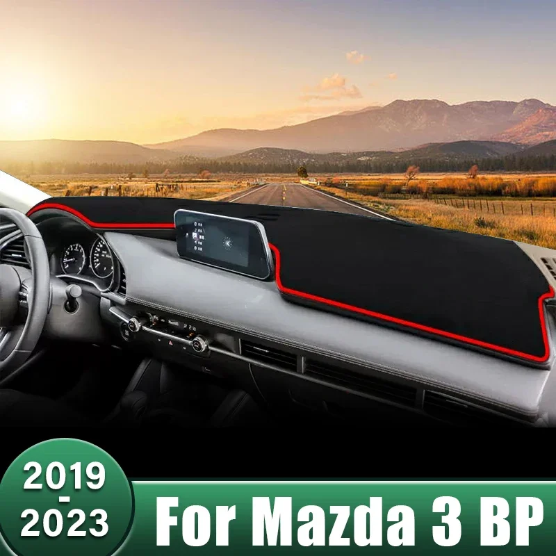 

Car Dashboard Cover Sun Shade Mats Avoid Light Pads Instrument Panel Case Carpets For Mazda 3 BP Axela 2019 2020 2021 2022 2023