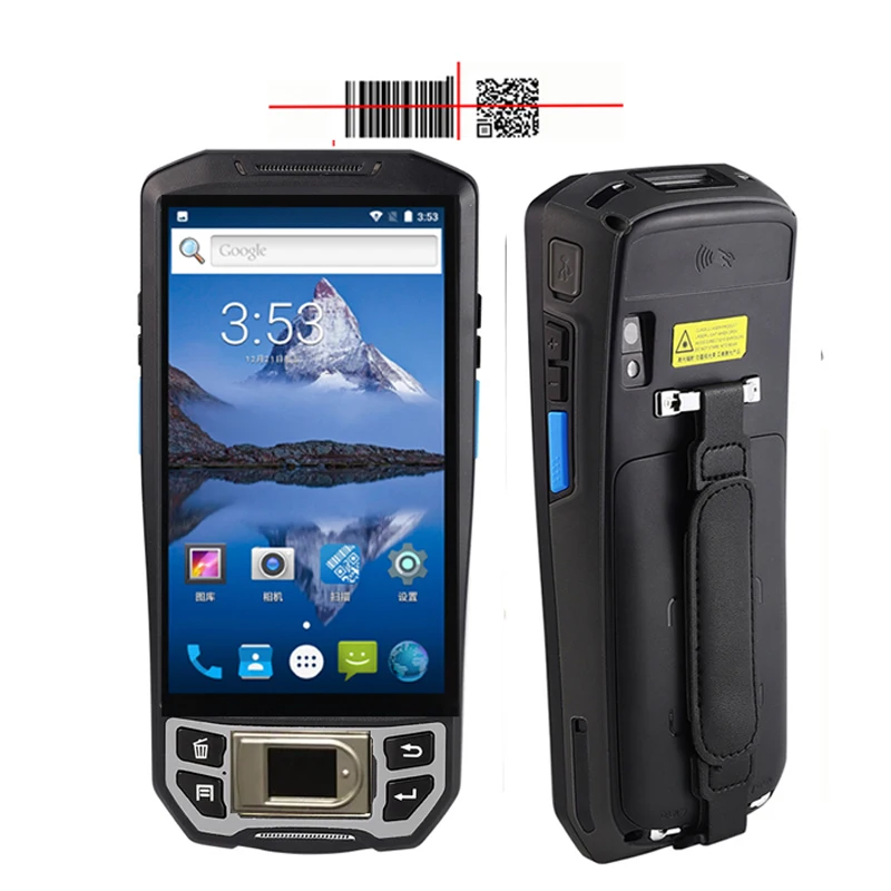 

4G/3G connected Rugged Industrial handheld otg support android fingerprint scanner pda finger print with 1D/2D Barcode Scanner