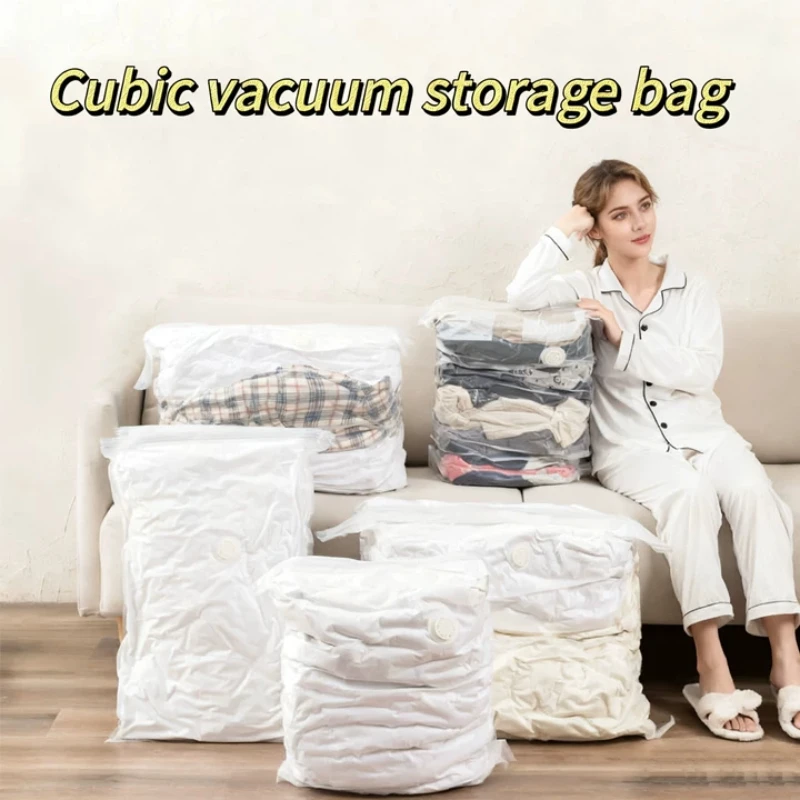 High Capacity Vacuum Bag Package Compressed Organizer for Quilts Clothes Transparent Space Saving Seal Bags Foldable Storage Bag