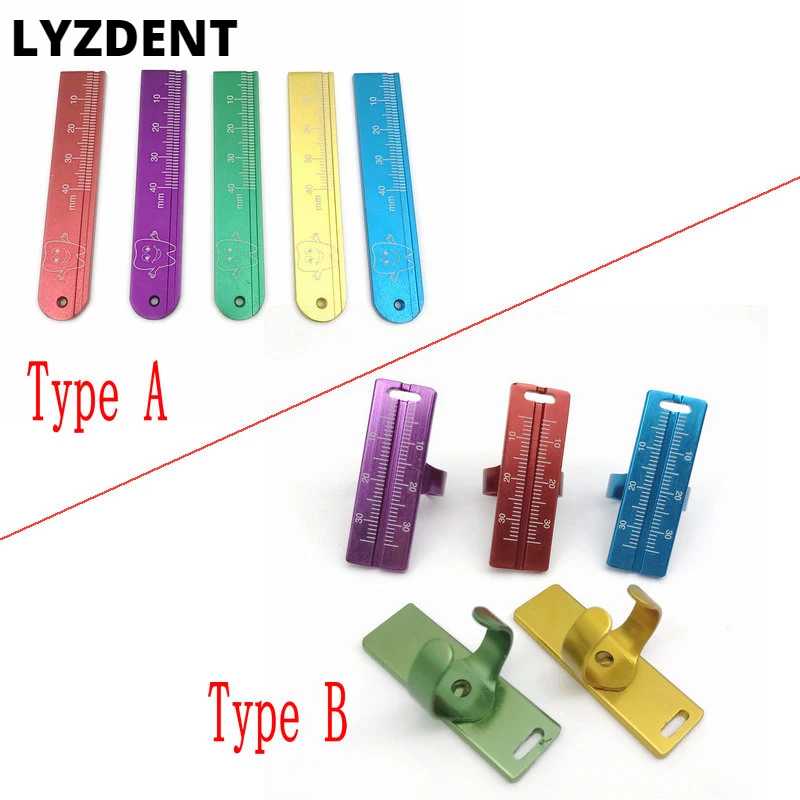 

LYZDENT 1Pc Colorful Aluminium Dental Endo Rulers Span Measure Scale Endodontic Finger Rulers Dentist Tools