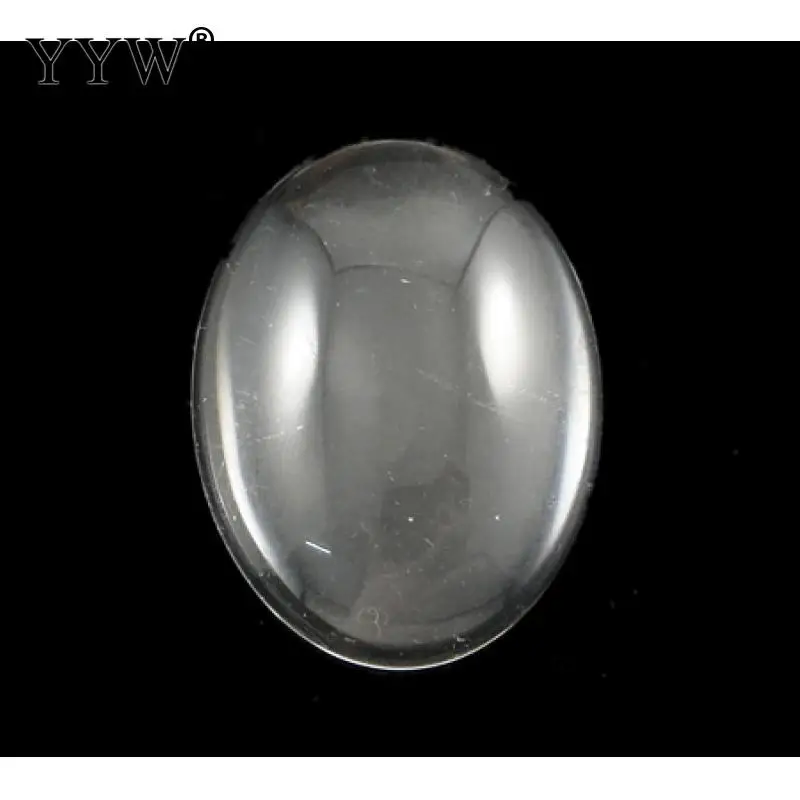 100pcs/Lot 30x40mm High Quality Flat Back Transparent Clear Domed Oval Glass Cabochon Jewelry Accessories For DIY Jewelry Making
