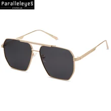 2022 Retro Oversized Square Polarized Sunglasses for Women Men Designer Vintage Big Shades Classic Large Metal Sun Glasses UV400