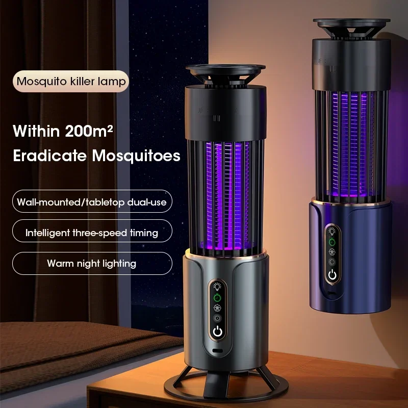 Mosquito repellent lamps, fly traps and traps, camping flashlights with USB sync