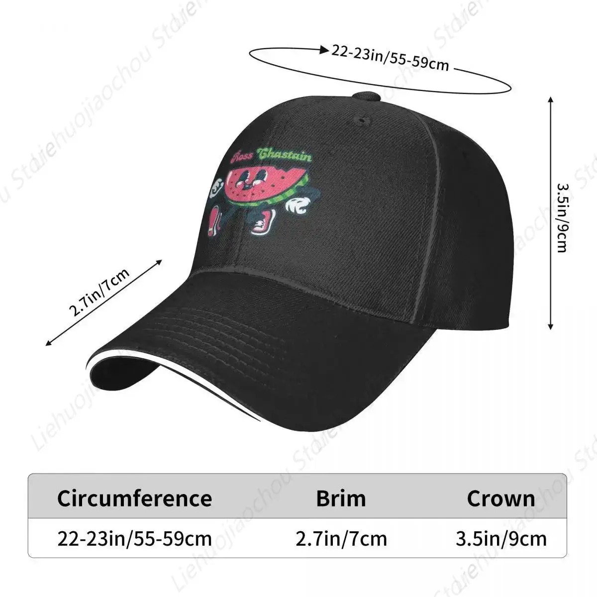 Ross Chastain watermelon White Baseball Cap Custom Cap Luxury Hat For Girls Men's 5