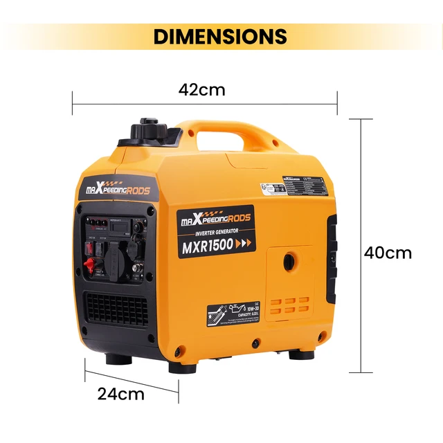 MAXPEEDINGRODS 1200W générateurs d'onduleur générateur silencieux d'essence Portable générateur d'énergie Portable pour RV 1