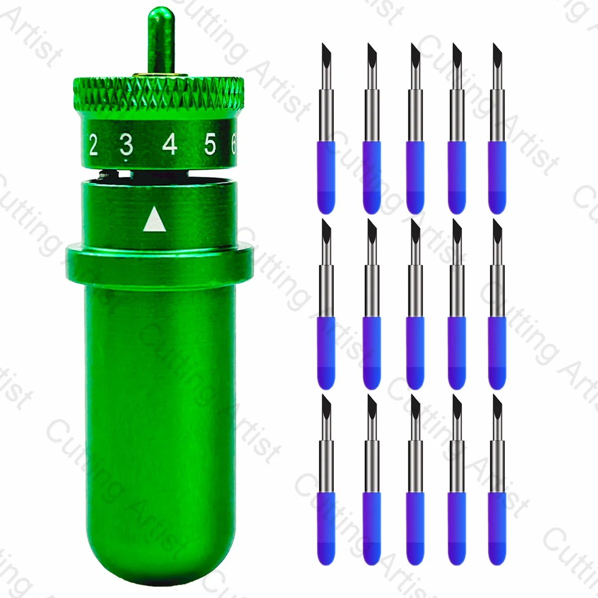 1Pc Blade Holder + 15Pcs 60 ° Blade Per Silhouette Cameo 4 Plus Pro Portrait 3 Deep Point