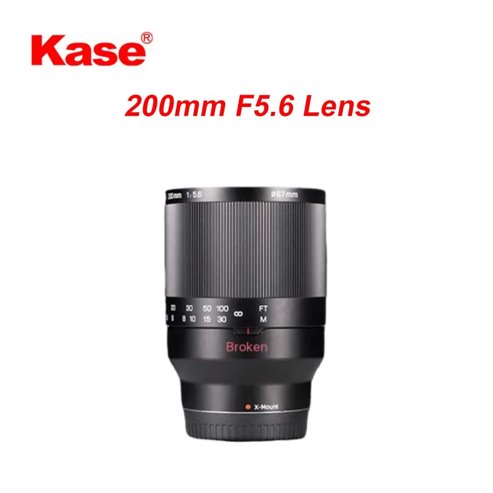 Obiettivo Kase 200Mm F5.6 Obiettivo Per Fotocamera Con Messa A Fuoco Manuale A Telaio Completo Per Fotocamere Sony E Fuji Xf/Gfx Nikon Z Canon Ef Rf M