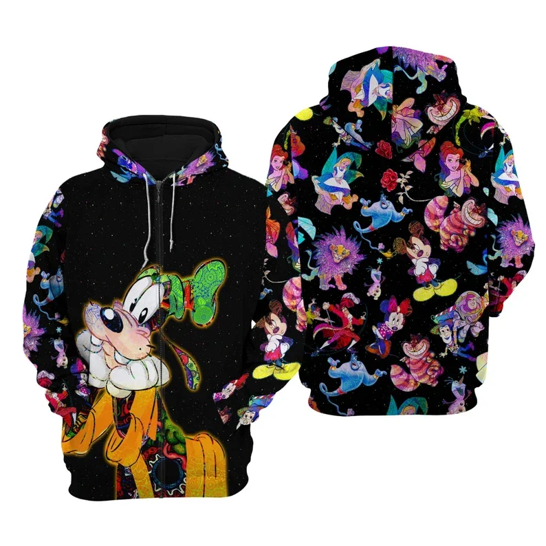 Goofy Hond Galaxy Night Sky Patronen | Disney Sweatshirt/Hoodie/Fleece Jas | Unisex Cartoon Outfits | Kleding mannen Vrouwen Kids