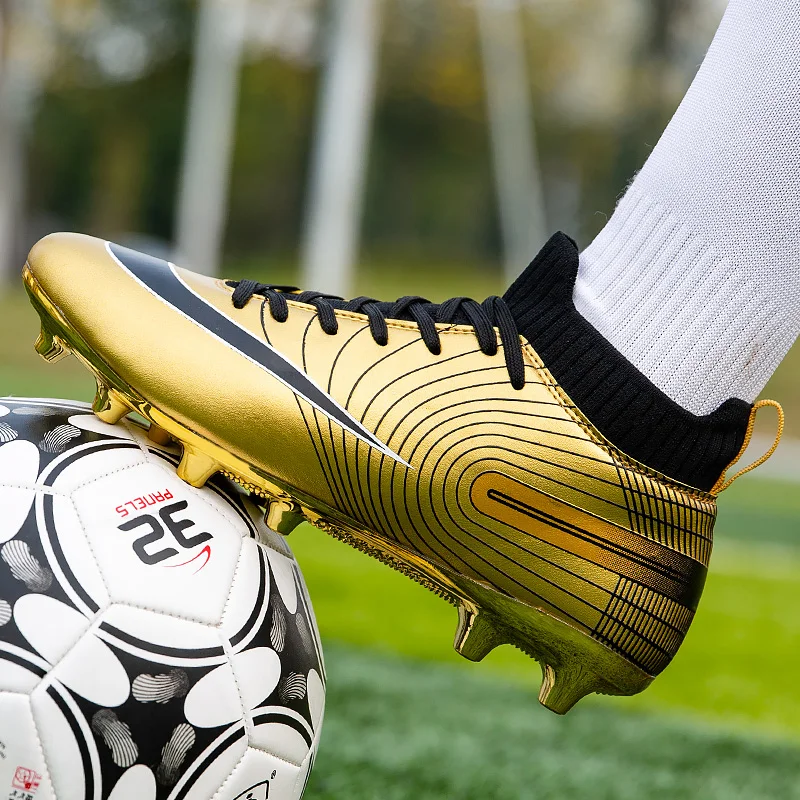 Chuteira de campo futebol botas de futebol para crianças profissional campo futebol  chuteiras longo pico futsal sapatos homem anti deslizamento tf fg  formadores chuteira society profissional 2023 venda quente - AliExpress