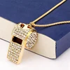 Whistle, Metal Crystal Rhinestone Whistle, Shining Whistle With Keychain For Referees, Coaches, Teachers 2