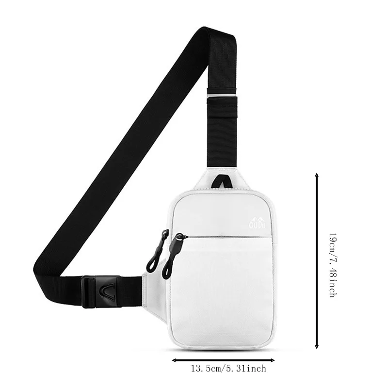 Casual Men Shoulder Chest Bag Nylon Waterproof Outdoor Sport Running Cycling Belt Bag Large Capacity Travel Phone Pouch mens messenger bag mens shoulder bag