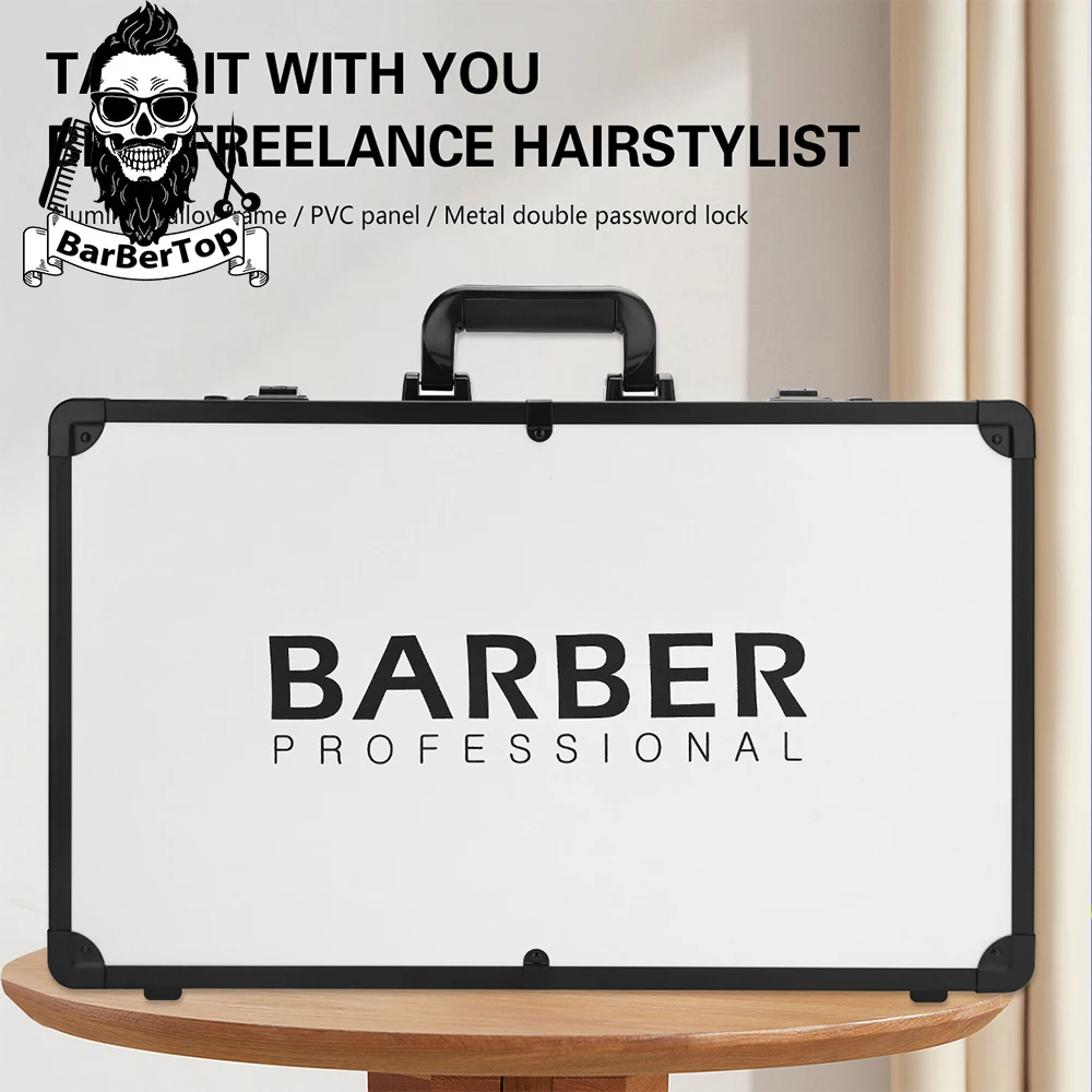 Barbershop Haircut Tool Box Large Capacity Electric Push Shear Comb Storage Case Professional Hairdressing Styling Tools Supply