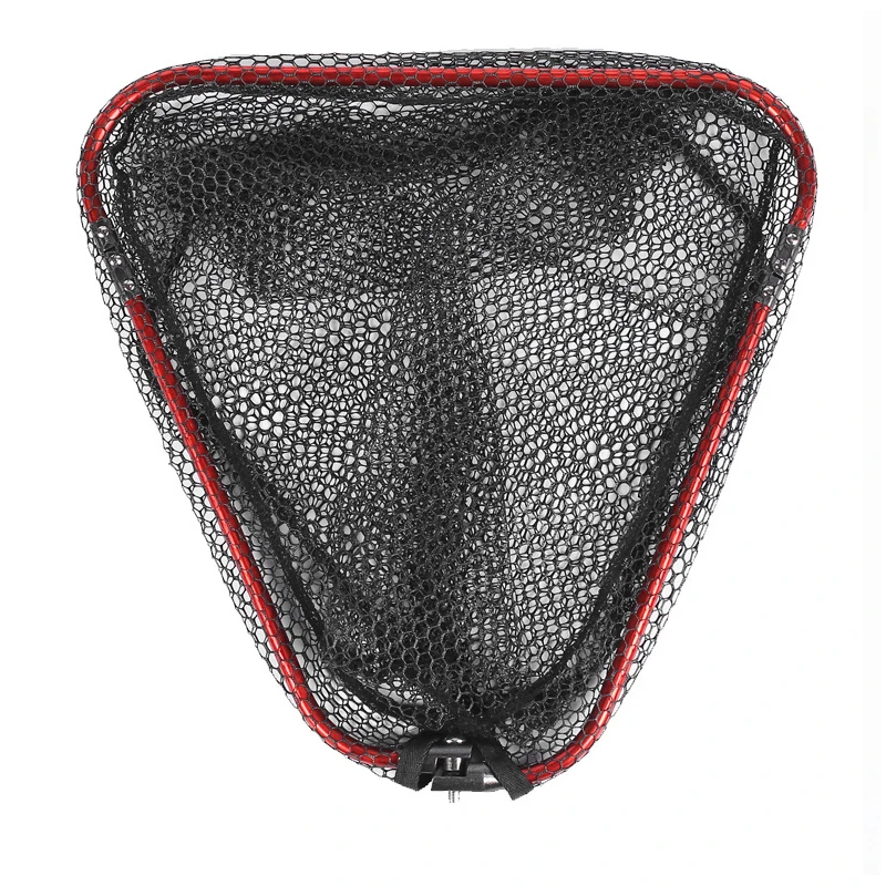 Fishing landing net,fishing net Triangle Net Head Aluminum alloy 8mm Screw Folding Dip Net 40/60/65cm Gluing Outdoor Fishing Tool Accessories