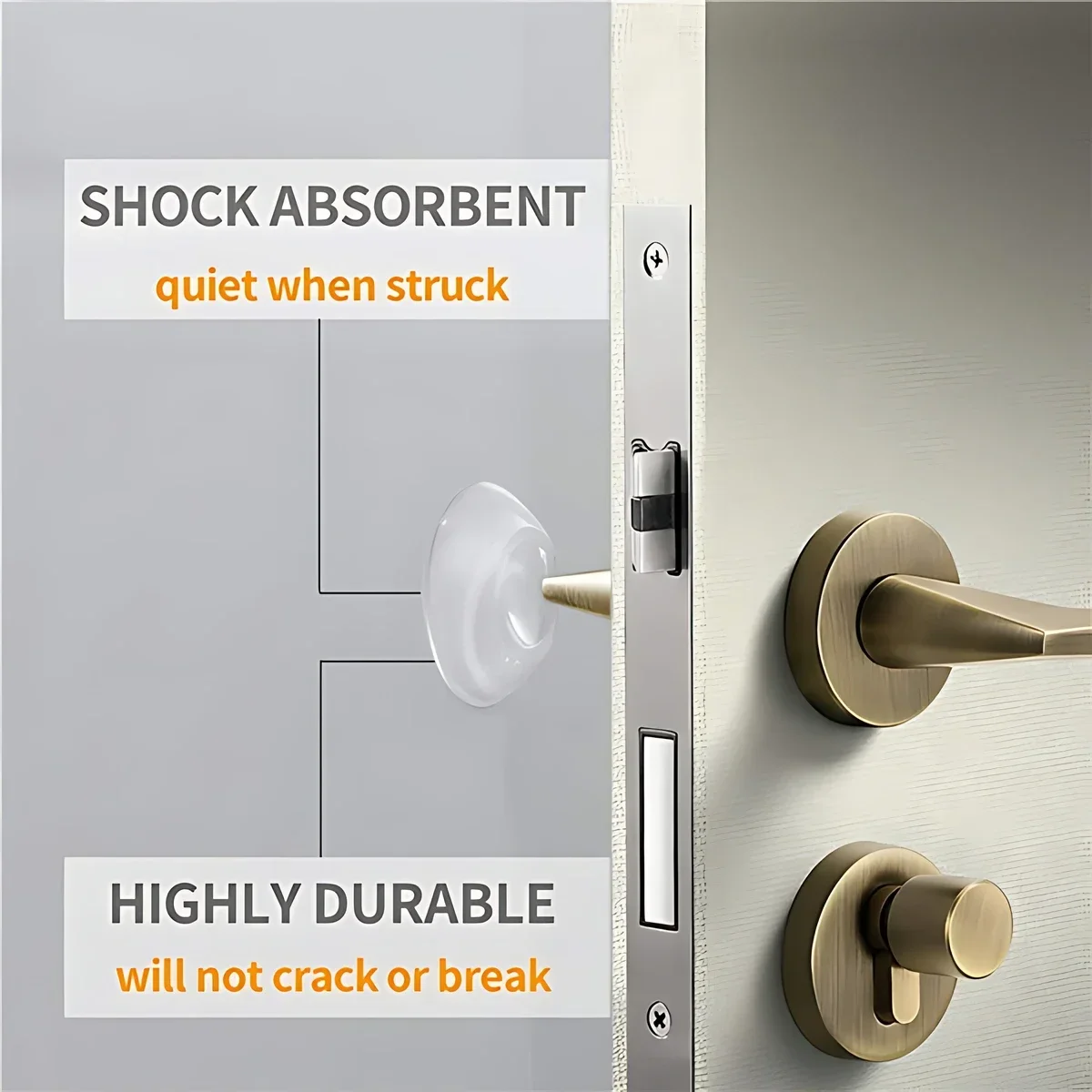 6Pcs Anti-collision Reusable Gate Back Cushion Silicone Protect Wall Door Stopper Lock Silence Bumper Guard Handle Crash Pad