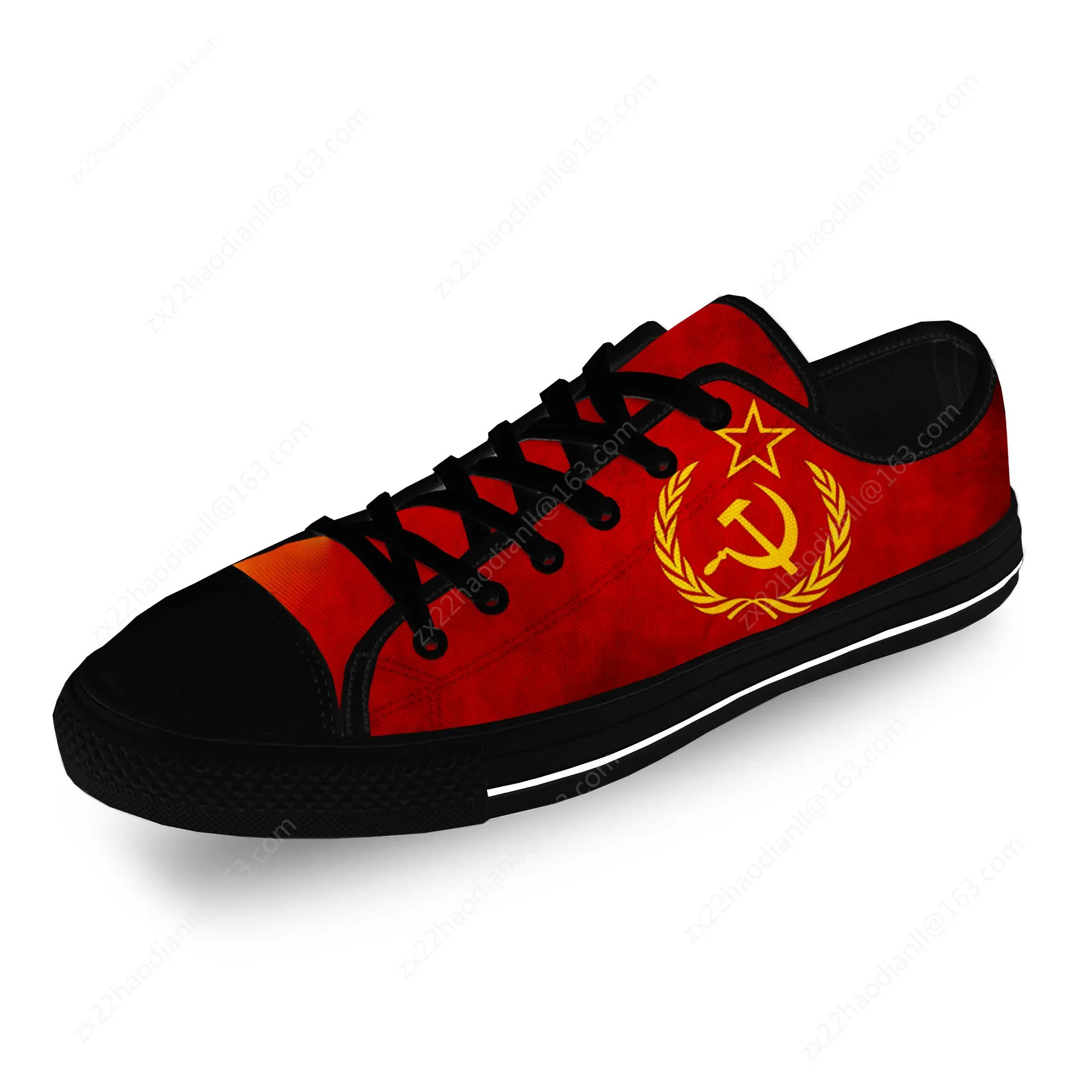 CCCP Russian Russia USSR Soviet Union Casual Cloth 3D Print Low Top Canvas Shoes Men Women Lightweight Breathable Sneakers 3