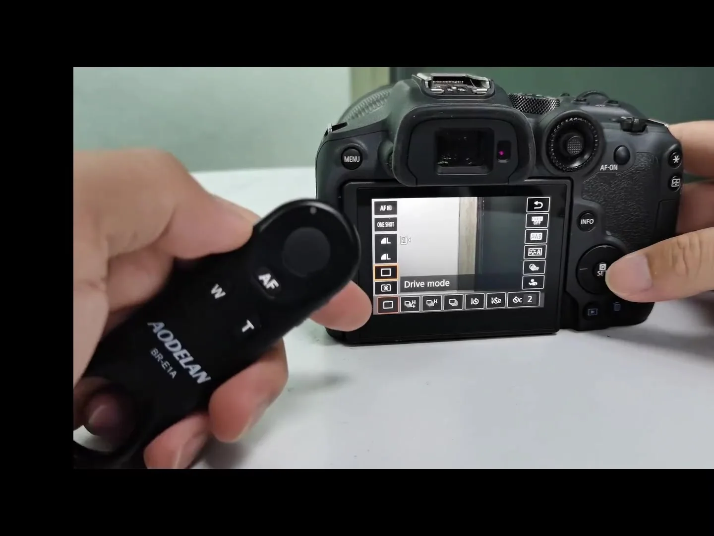 AODELAN Kabellose Fernauslöser BR-E1A Fernbedienung für Canon M50 EOS R5C R3 R RP R5 R6 M6 Mark