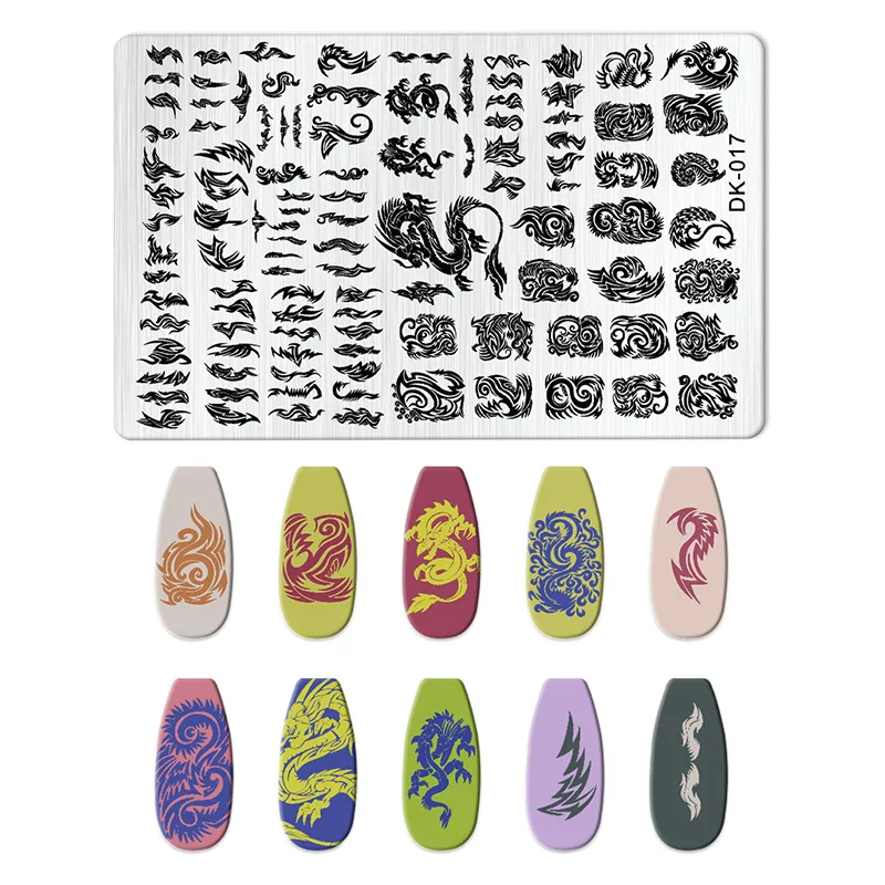 Description Picture 6 of itemCute Halloween Bow Cross Stamping Plate Cartoon Animals Figure Nail Stamp Plates Cartoon Cat Nail Templates for Nail Art Design