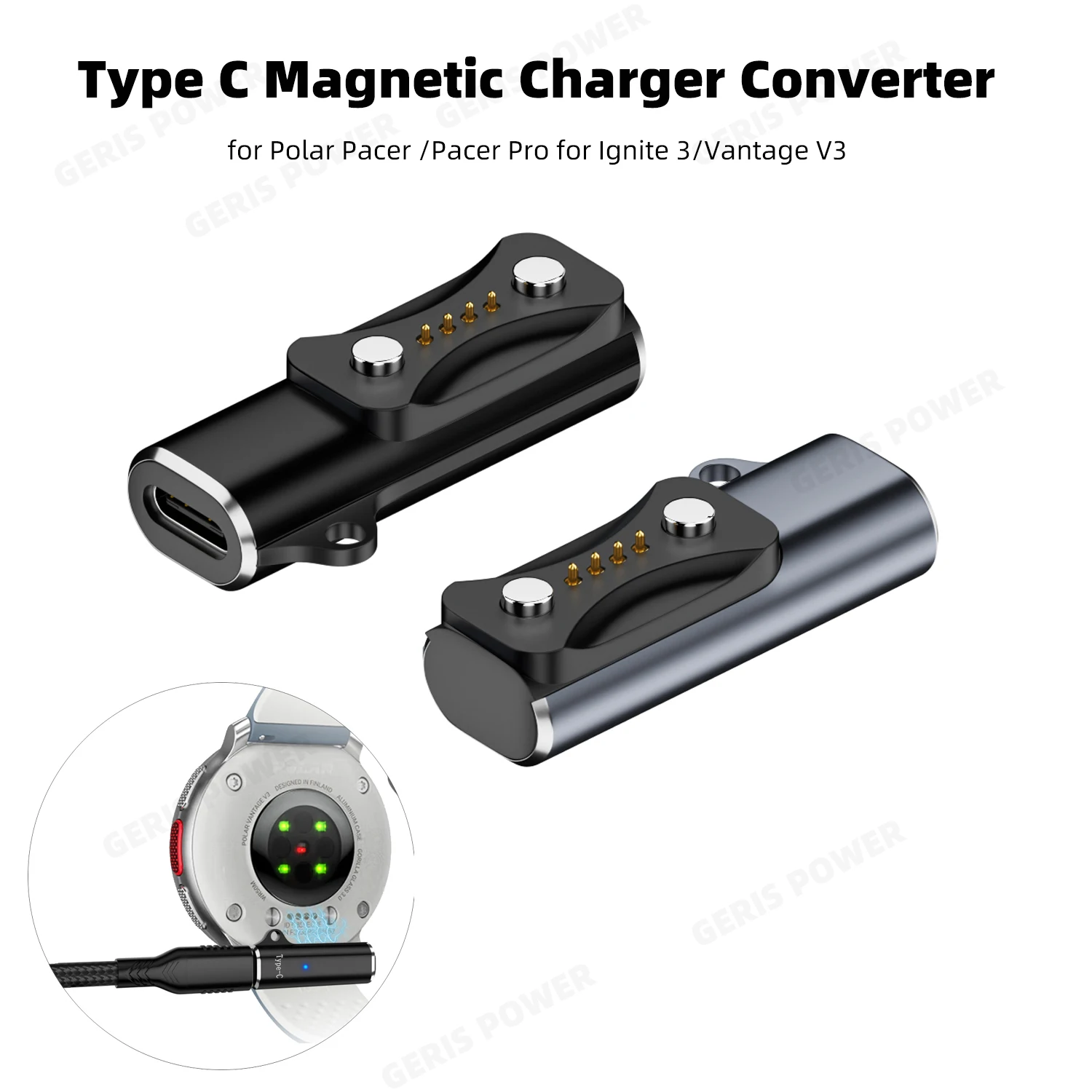마그네틱 USB C 충전 어댑터 커넥터 Ignite 3/Vantage V3/Grit ..