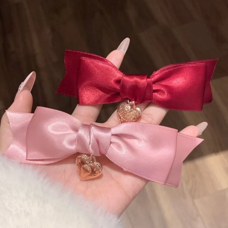 Milk Blue Flower Bow Hairclip - Cute and Sweet Princess Style Hair Ornament
